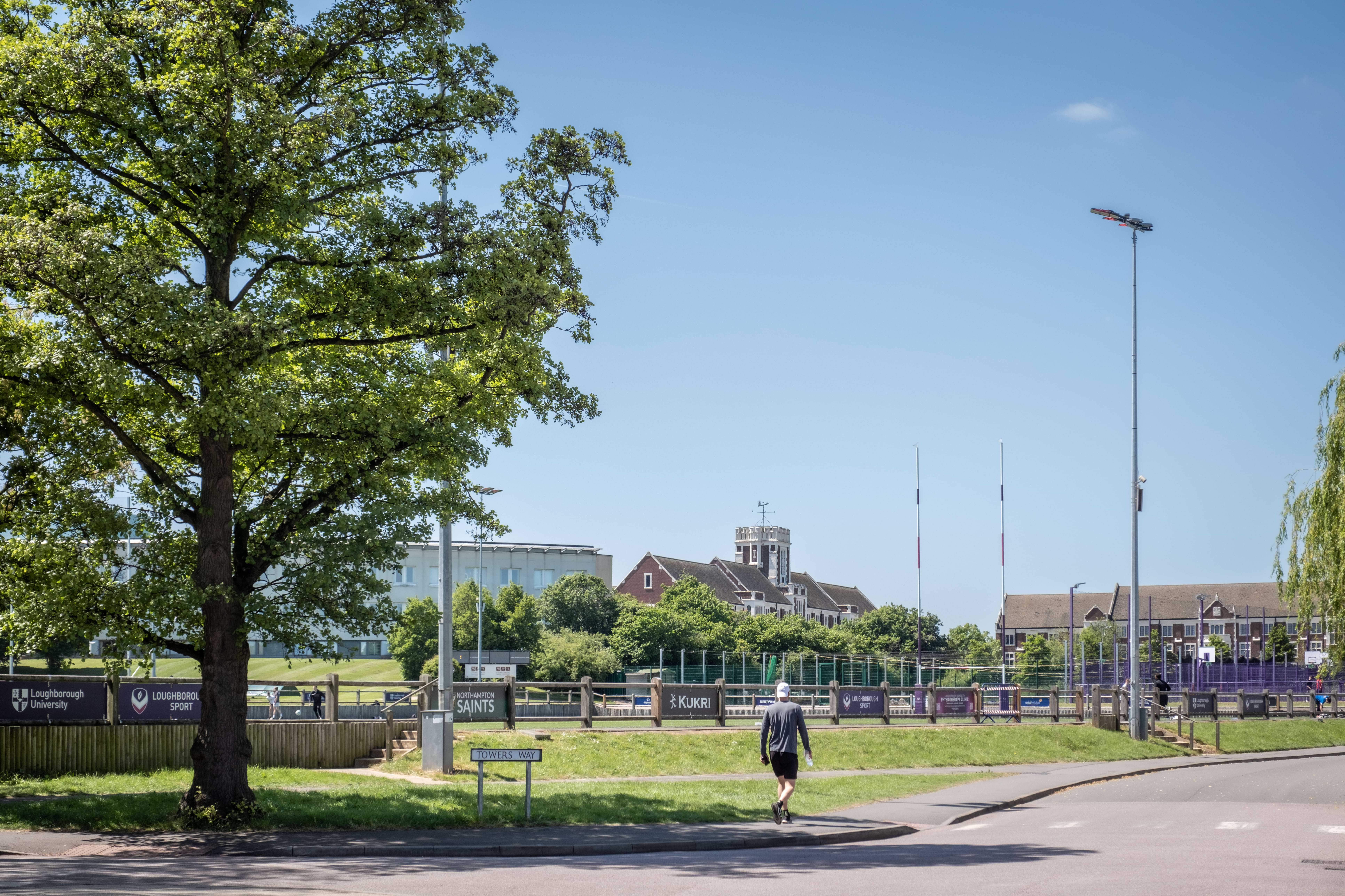 Loughborough University campus during the Spring